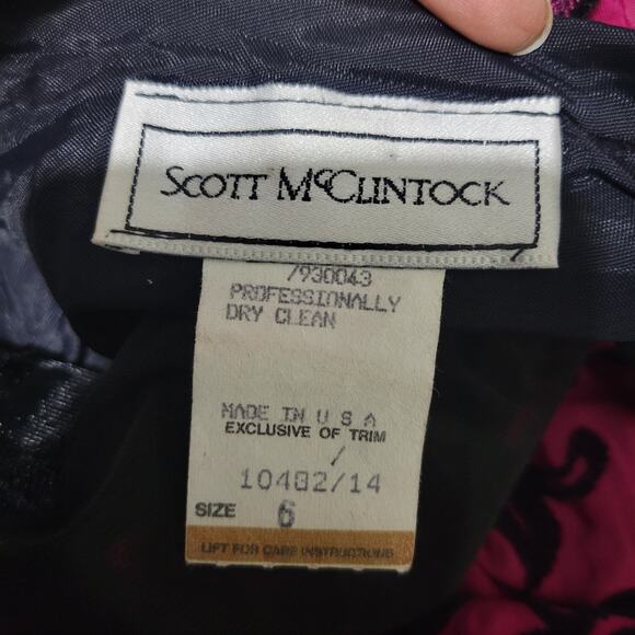 Vintage Scott McClintock Damask Skirt Purple Magenta Taffeta Crinoline Maxi 4 - Picture 7 of 16